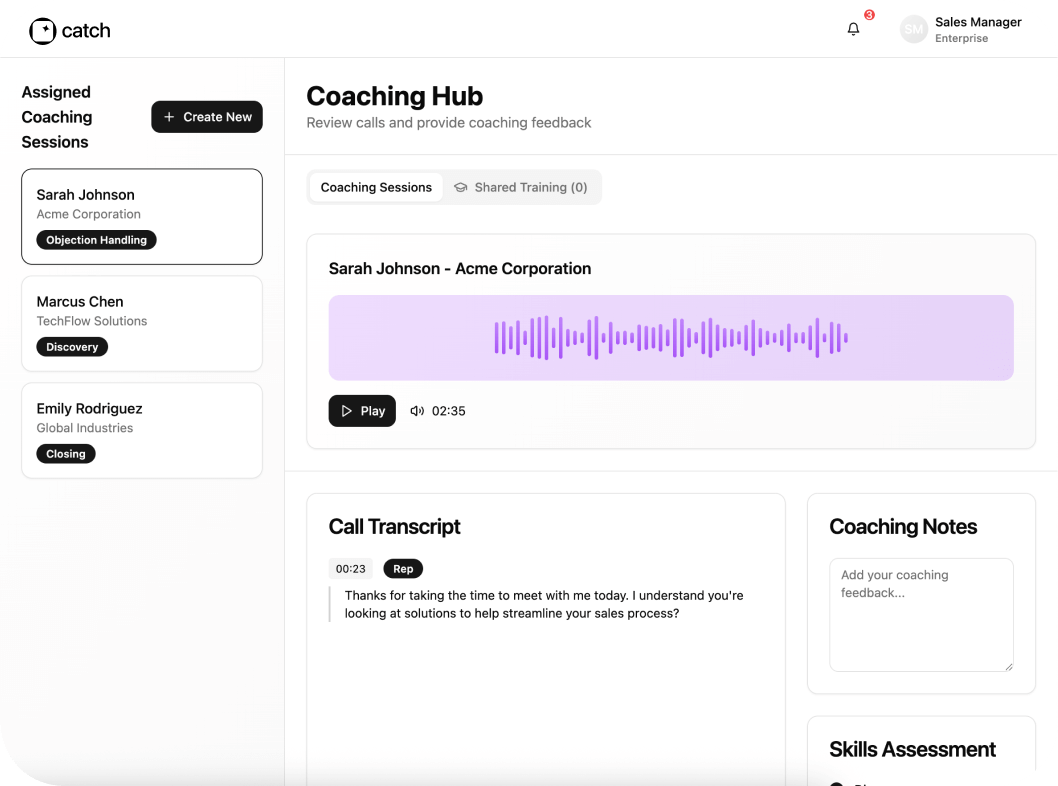 Conversation analysis screen